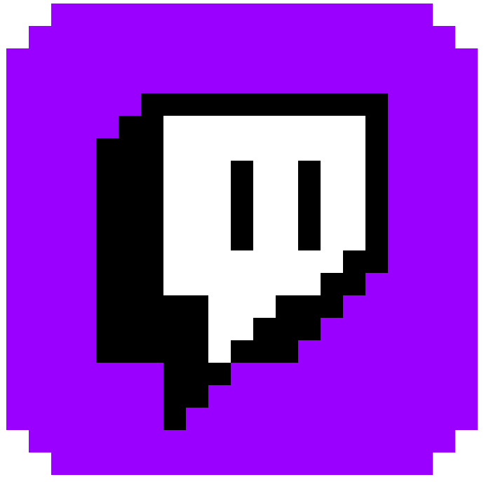 Pixelated twitch logo